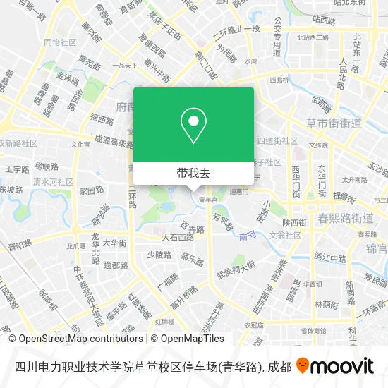 四川电力职业技术学院草堂校区停车场(青华路)地图