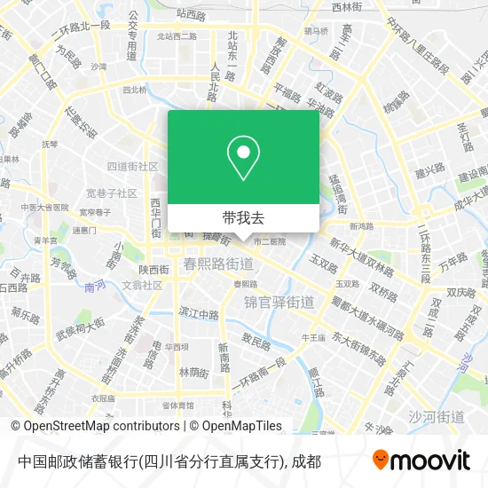 中国邮政储蓄银行(四川省分行直属支行)地图