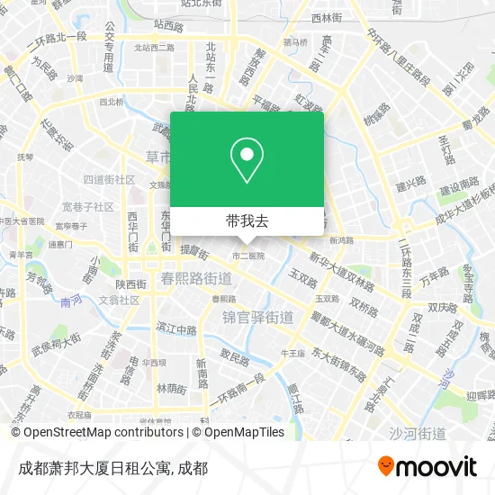 成都萧邦大厦日租公寓地图