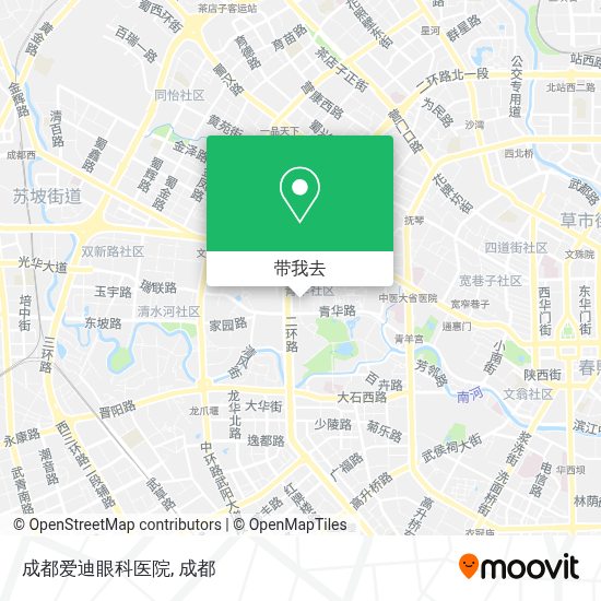 如何坐公交或地铁去青羊区的成都爱迪眼科医院