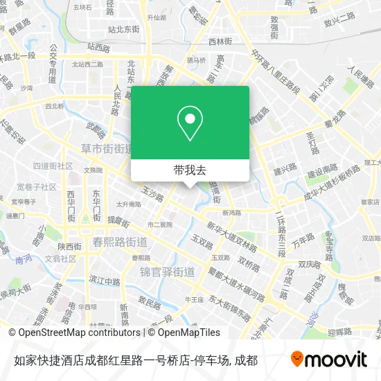 如家快捷酒店成都红星路一号桥店-停车场地图