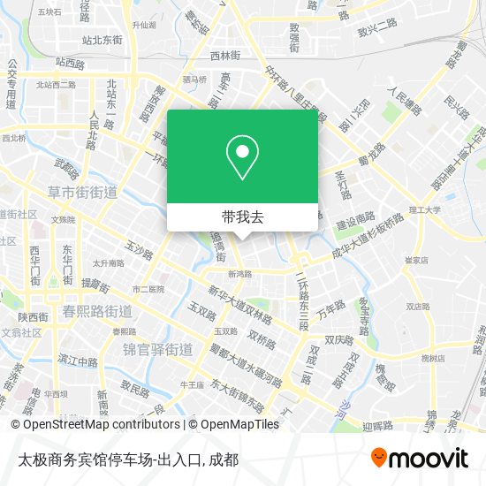 太极商务宾馆停车场-出入口地图