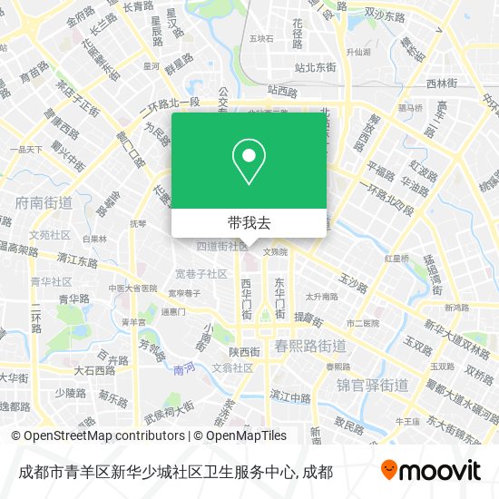 成都市青羊区新华少城社区卫生服务中心地图