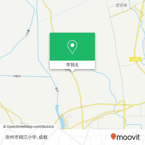 崇州市锦江小学地图