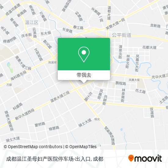 成都温江圣母妇产医院停车场-出入口地图