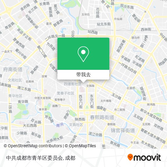 中共成都市青羊区委员会地图