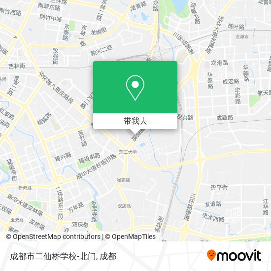 成都市二仙桥学校-北门地图