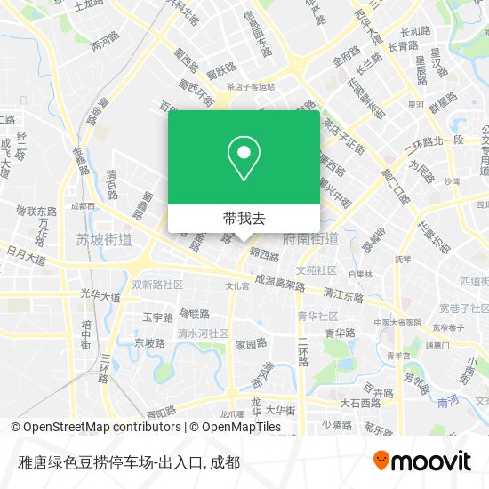 雅唐绿色豆捞停车场-出入口地图