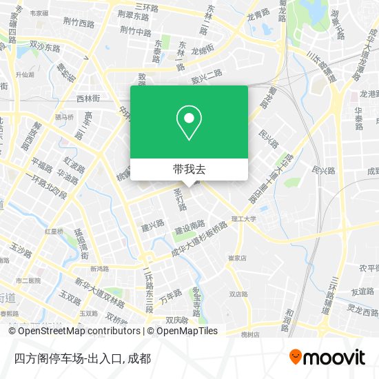 四方阁停车场-出入口地图