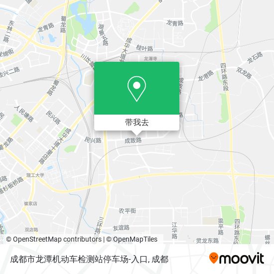 成都市龙潭机动车检测站停车场-入口地图