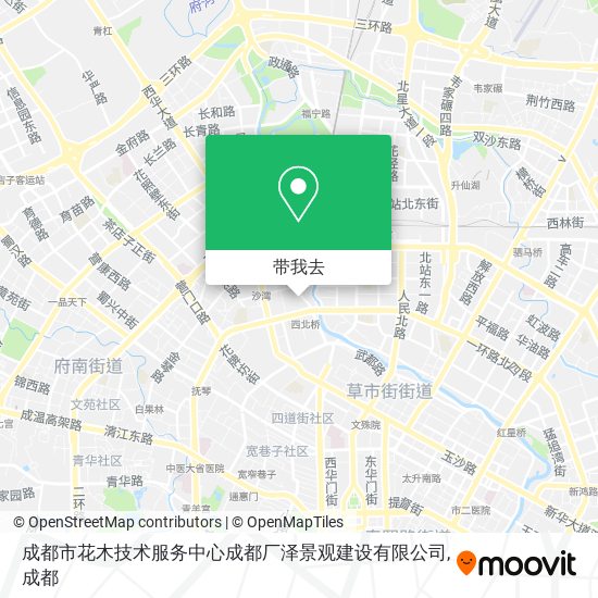 成都市花木技术服务中心成都厂泽景观建设有限公司地图