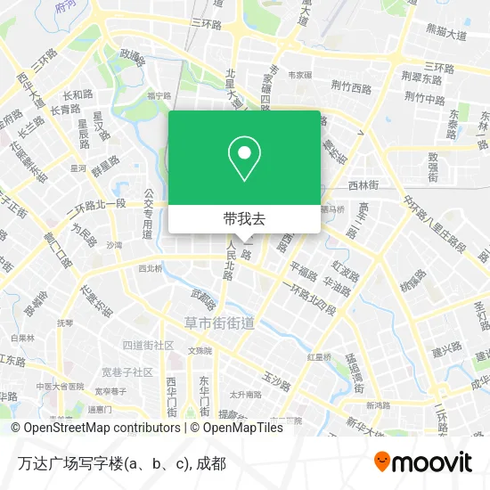 万达广场写字楼(a、b、c)地图