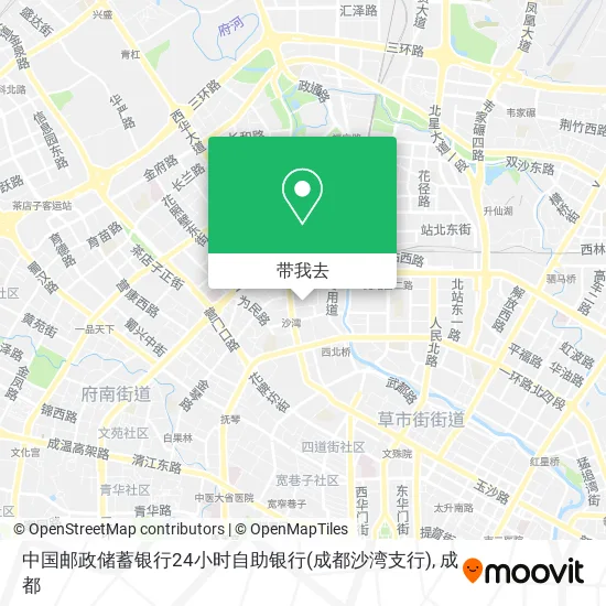 中国邮政储蓄银行24小时自助银行(成都沙湾支行)地图