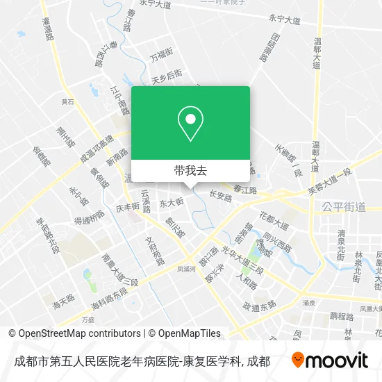 成都市第五人民医院老年病医院-康复医学科地图