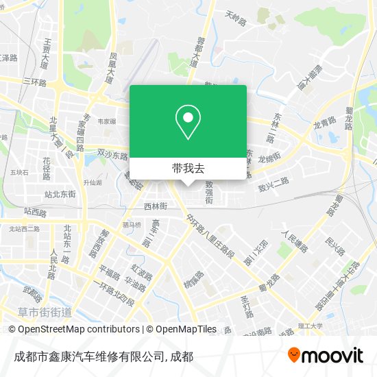 成都市鑫康汽车维修有限公司地图