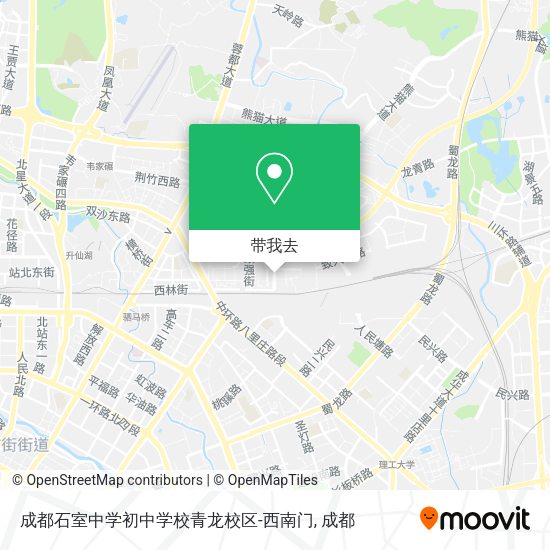 成都石室中学初中学校青龙校区-西南门地图