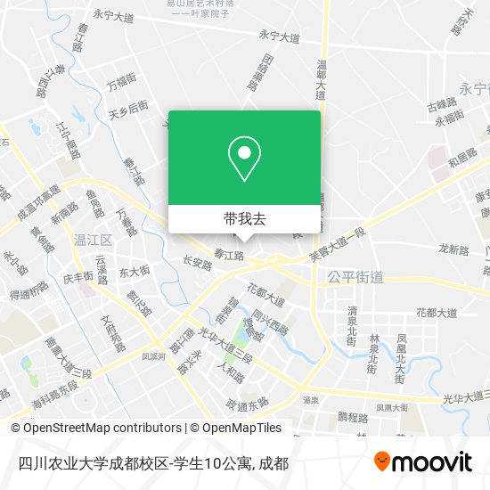 四川农业大学成都校区-学生10公寓地图