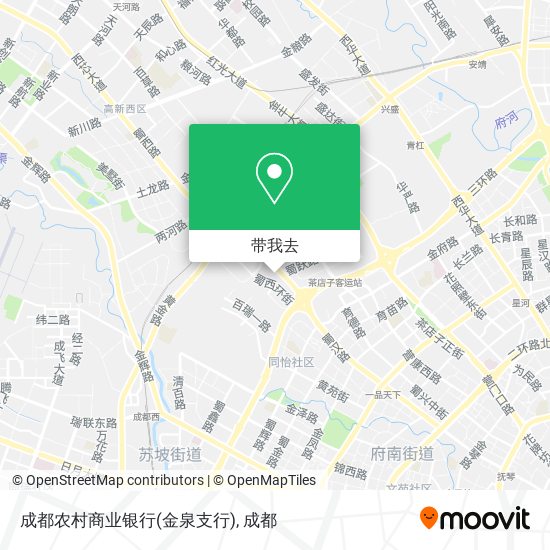 成都农村商业银行(金泉支行)地图