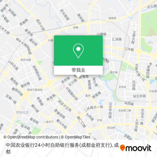中国农业银行24小时自助银行服务(成都金府支行)地图
