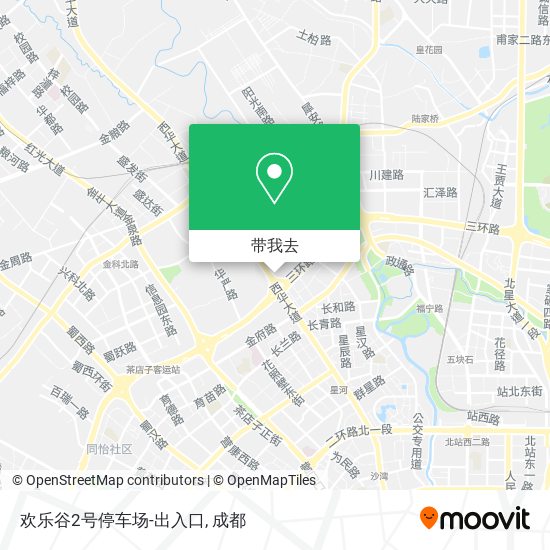 欢乐谷2号停车场-出入口地图