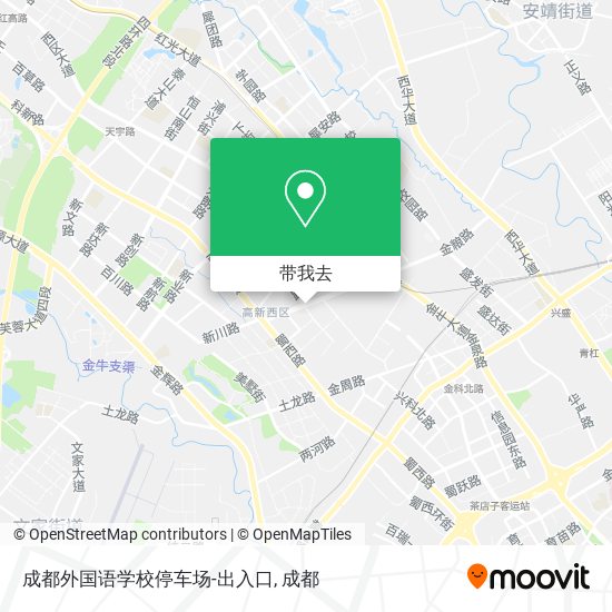 成都外国语学校停车场-出入口地图
