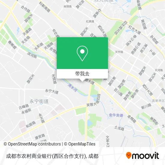 成都市农村商业银行(西区合作支行)地图