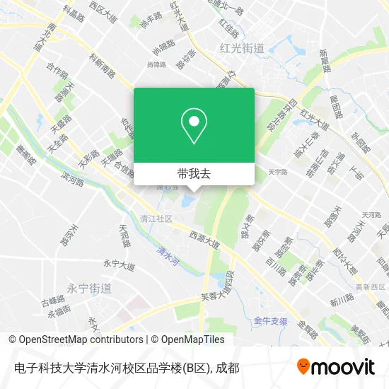 电子科技大学清水河校区品学楼(B区)地图