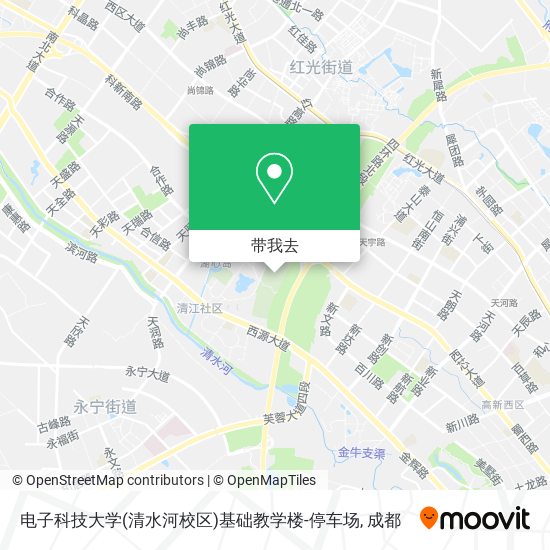 电子科技大学(清水河校区)基础教学楼-停车场地图