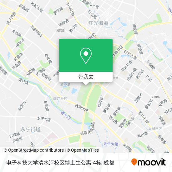 电子科技大学清水河校区博士生公寓-4栋地图