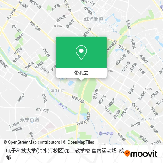 电子科技大学(清水河校区)第二教学楼-室内运动场地图