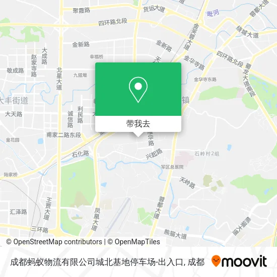 成都蚂蚁物流有限公司城北基地停车场-出入口地图