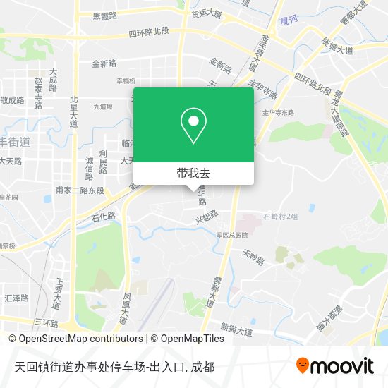 天回镇街道办事处停车场-出入口地图