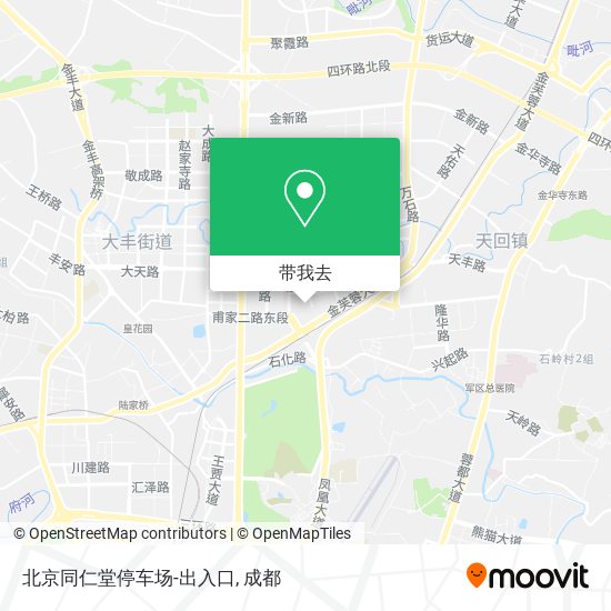 北京同仁堂停车场-出入口地图