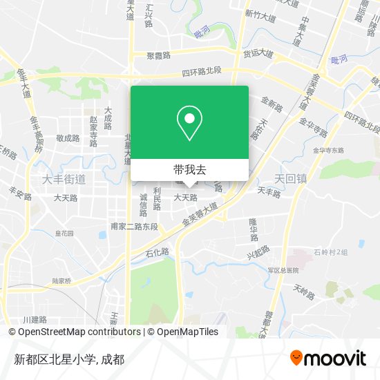 新都区北星小学地图