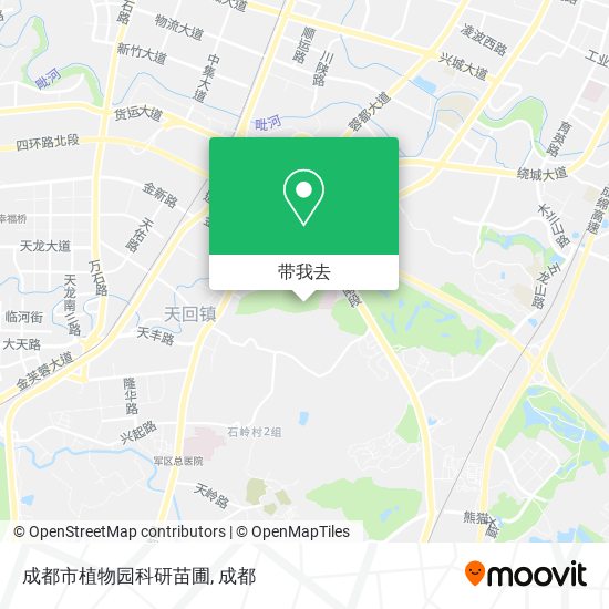 成都市植物园科研苗圃地图