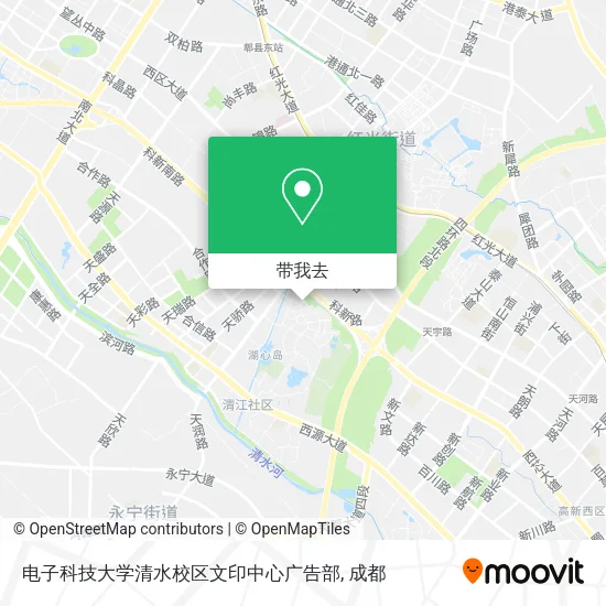 电子科技大学清水校区文印中心广告部地图