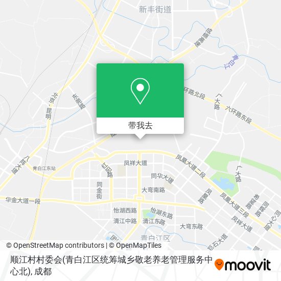 顺江村村委会(青白江区统筹城乡敬老养老管理服务中心北)地图