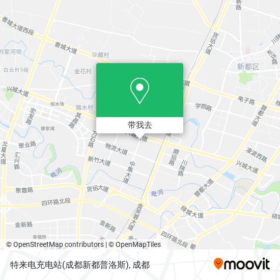 特来电充电站(成都新都普洛斯)地图