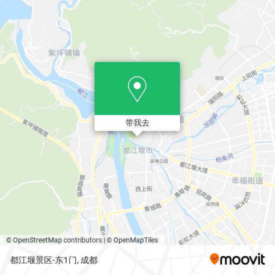 都江堰景区-东1门地图
