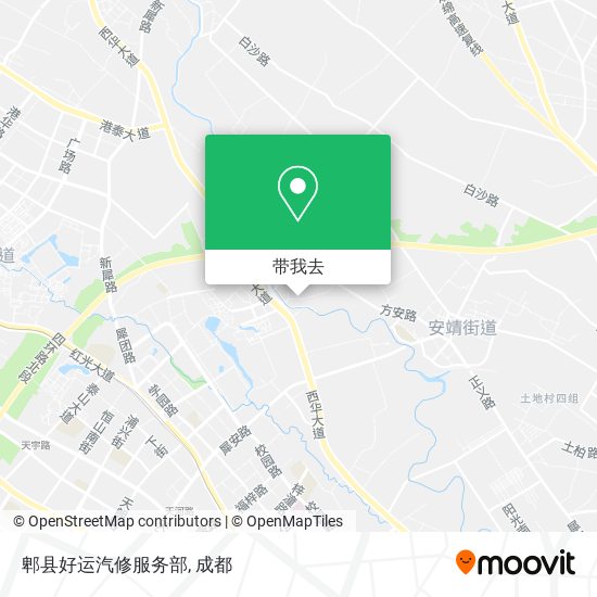 郫县好运汽修服务部地图