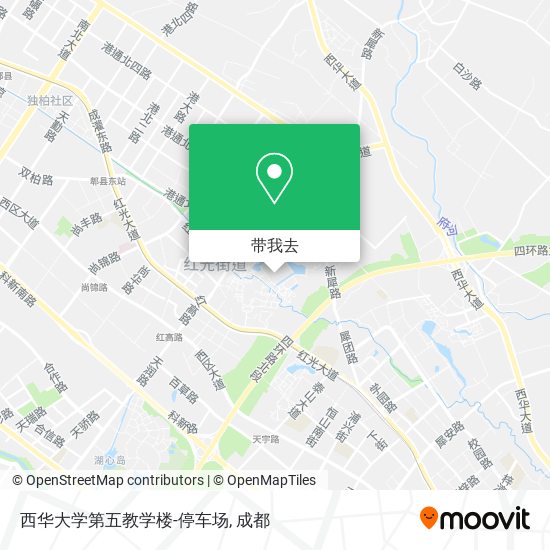 西华大学第五教学楼-停车场地图