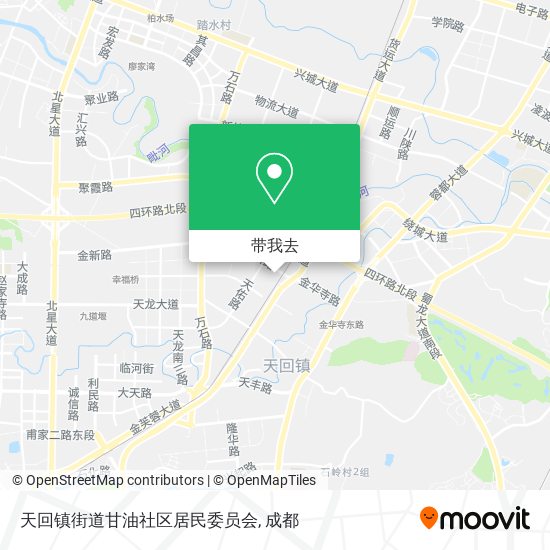 天回镇街道甘油社区居民委员会地图