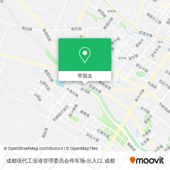 成都现代工业港管理委员会停车场-出入口地图