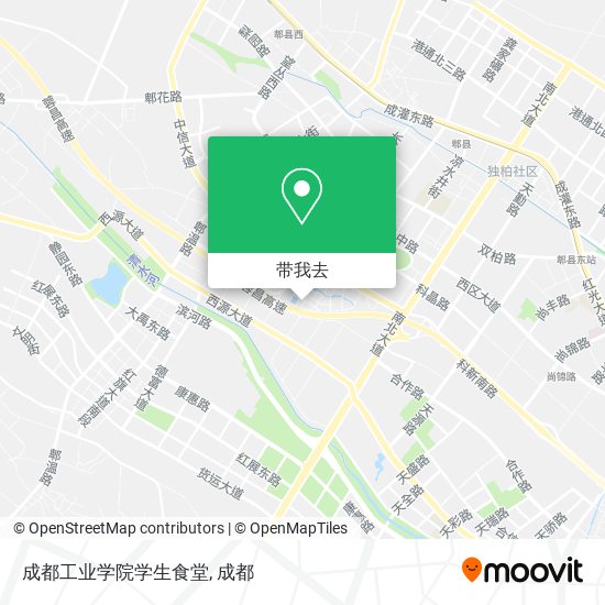 成都工业学院学生食堂地图
