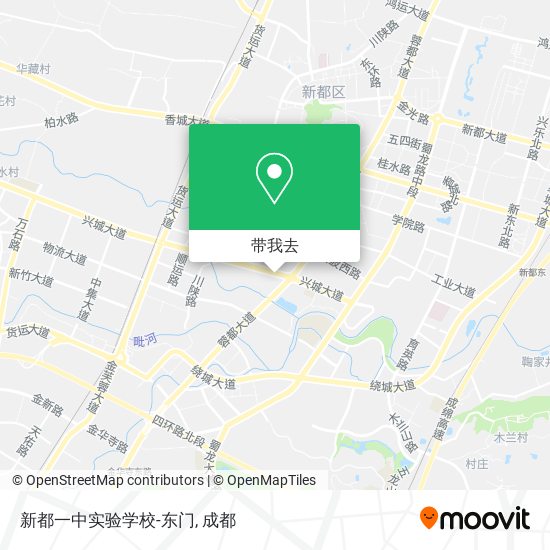 新都一中实验学校-东门地图