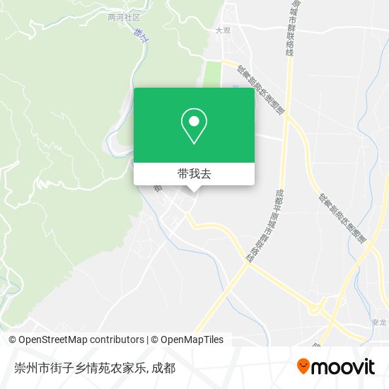 崇州市街子乡情苑农家乐地图