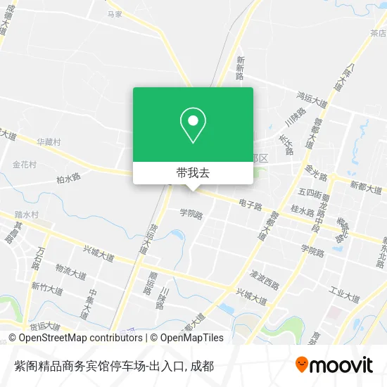 紫阁精品商务宾馆停车场-出入口地图