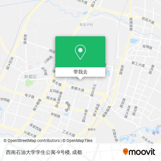 西南石油大学学生公寓-9号楼地图