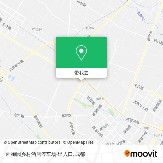 西御园乡村酒店停车场-出入口地图