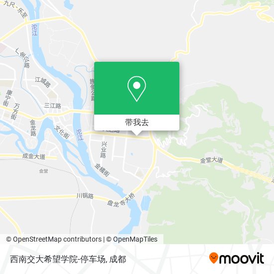 西南交大希望学院-停车场地图